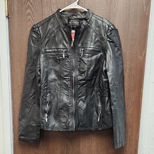 Montano Black Leather Women's Jacket